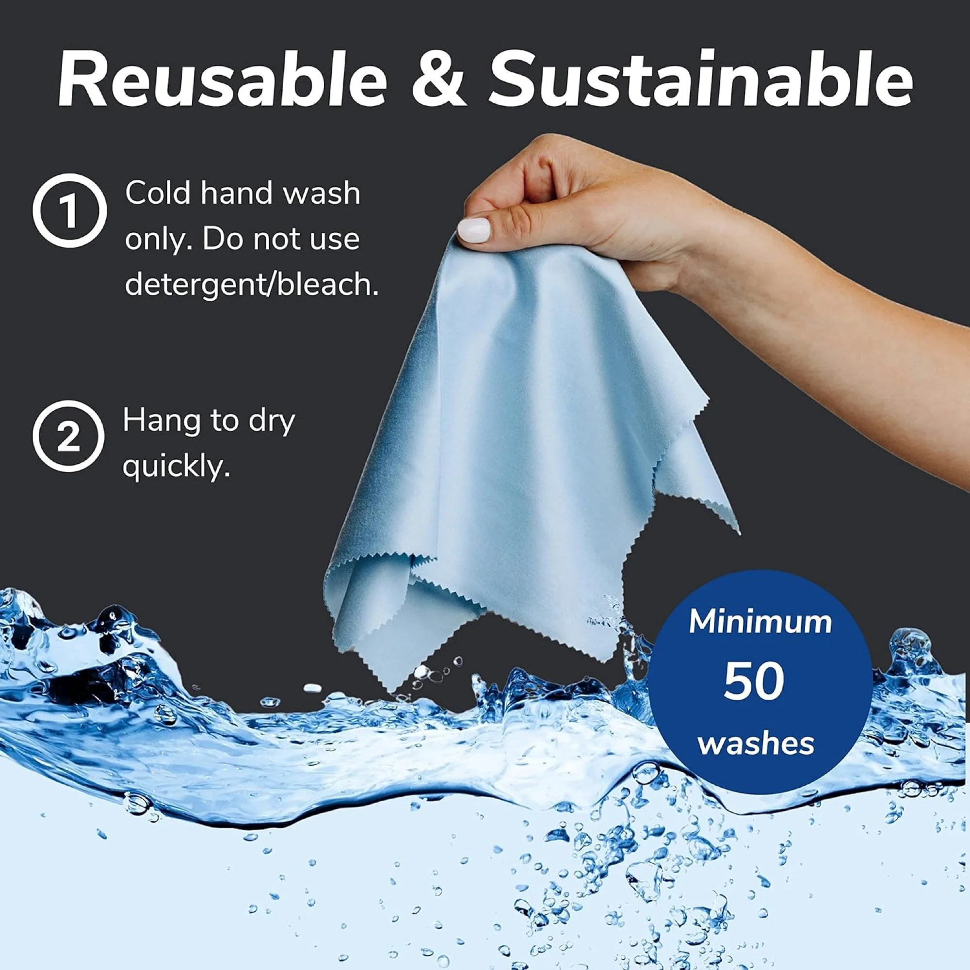 Full Color Custom Microfiber Clean Cloth W/ Clear Pvc Pouch