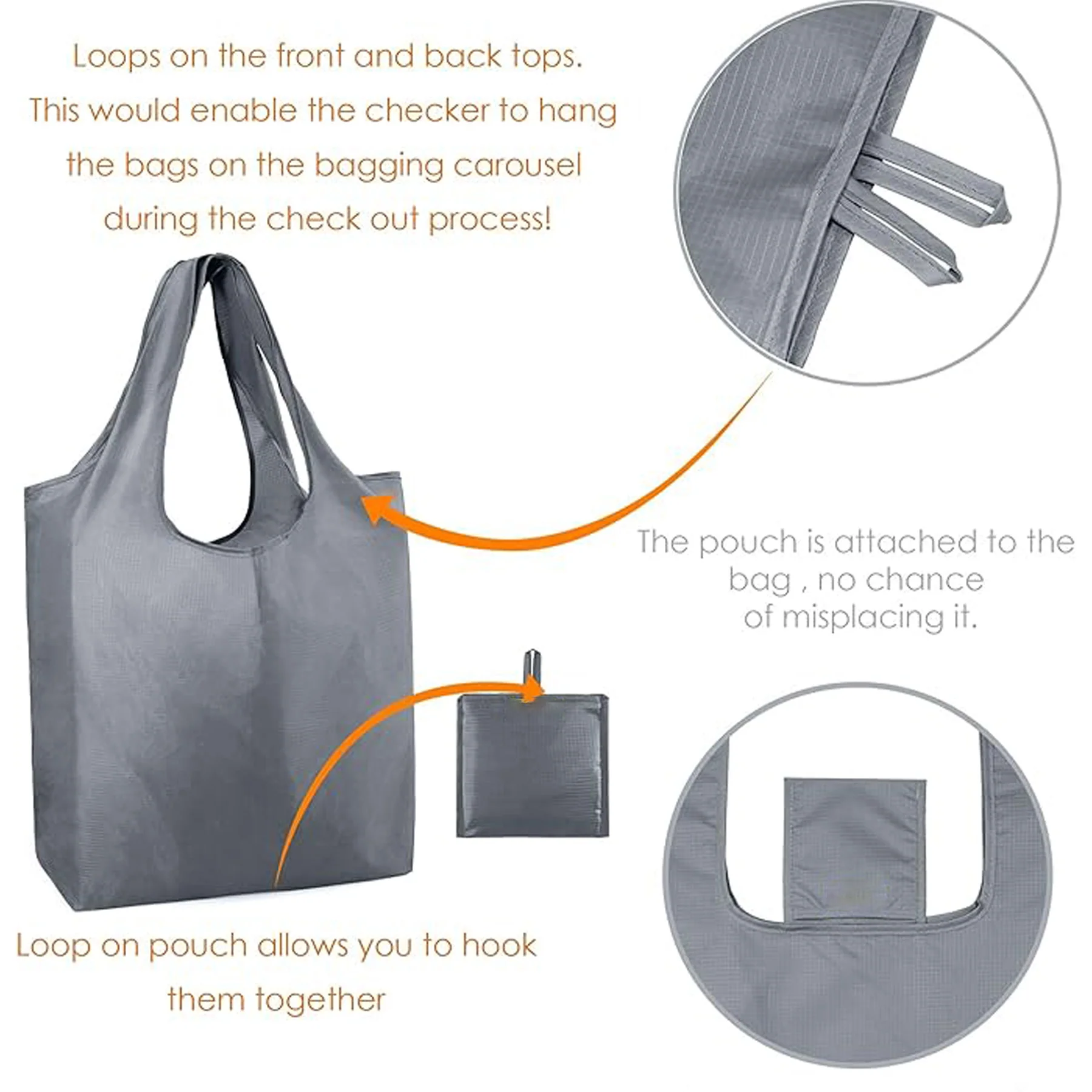 Large Reusable Bags Shopping Washable