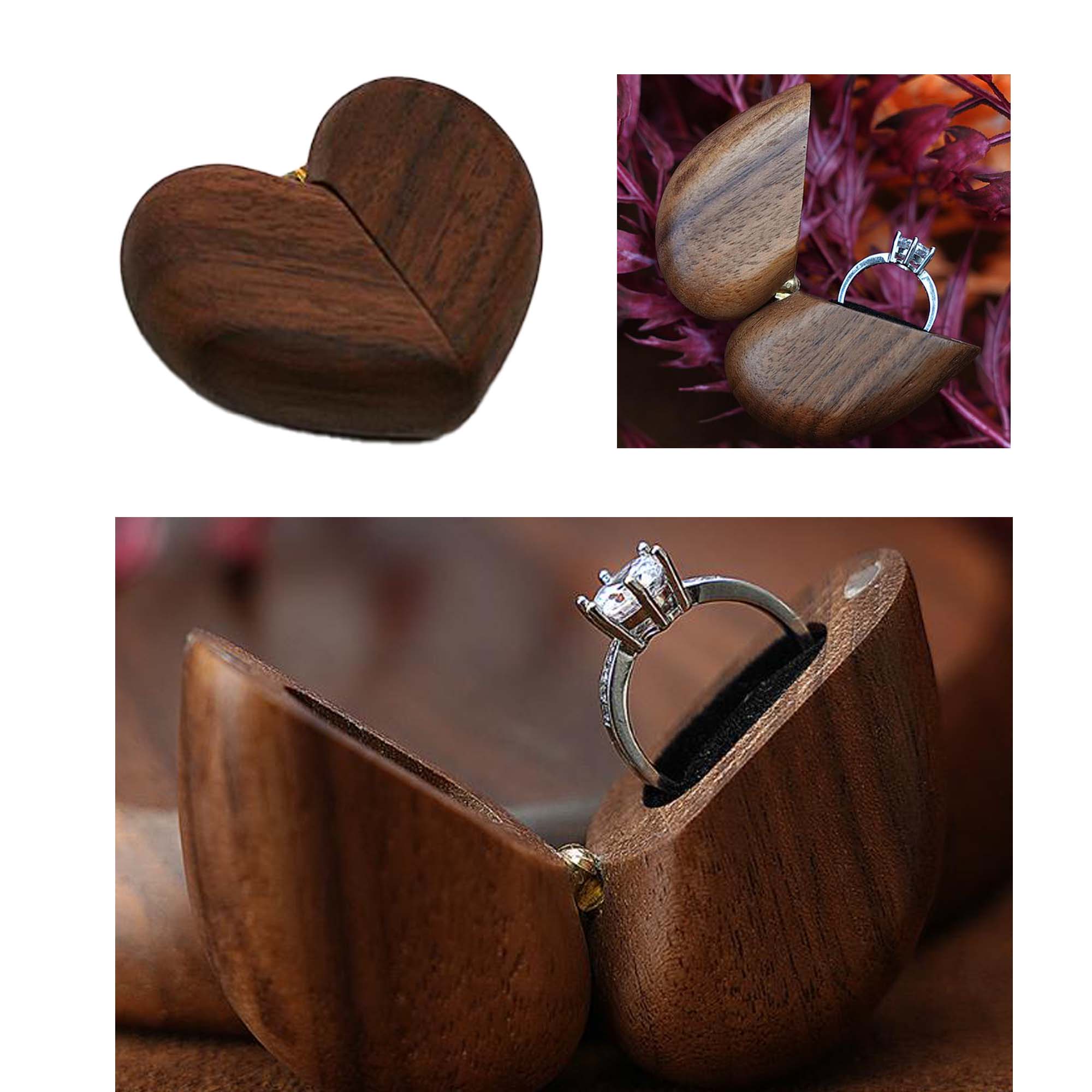 Black Walnut Love Ring Box