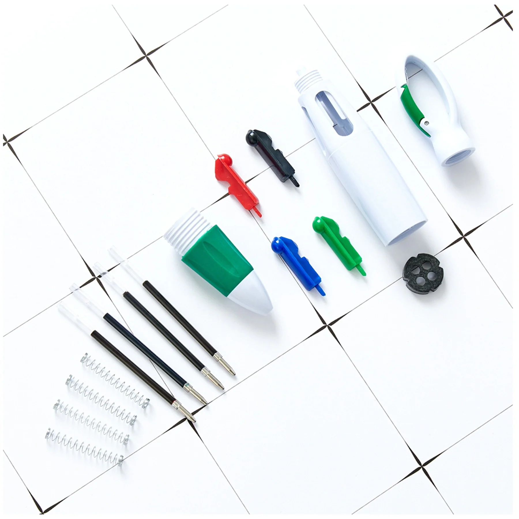 4-In-1 Multicolor Retractable Pen With Carabiner