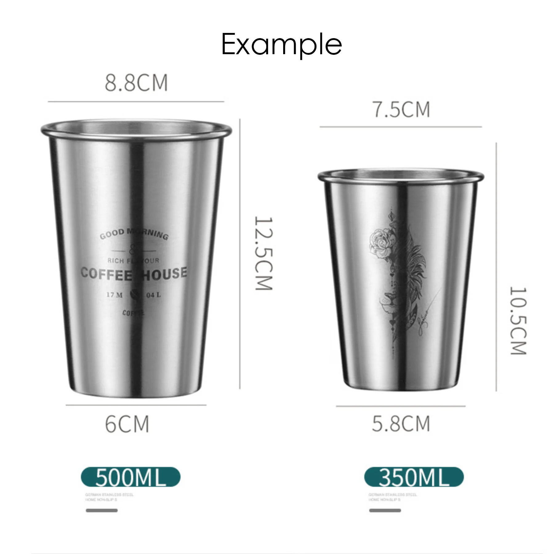 16 Ounce Stainless Steel Wine Glass With Lid And Straw