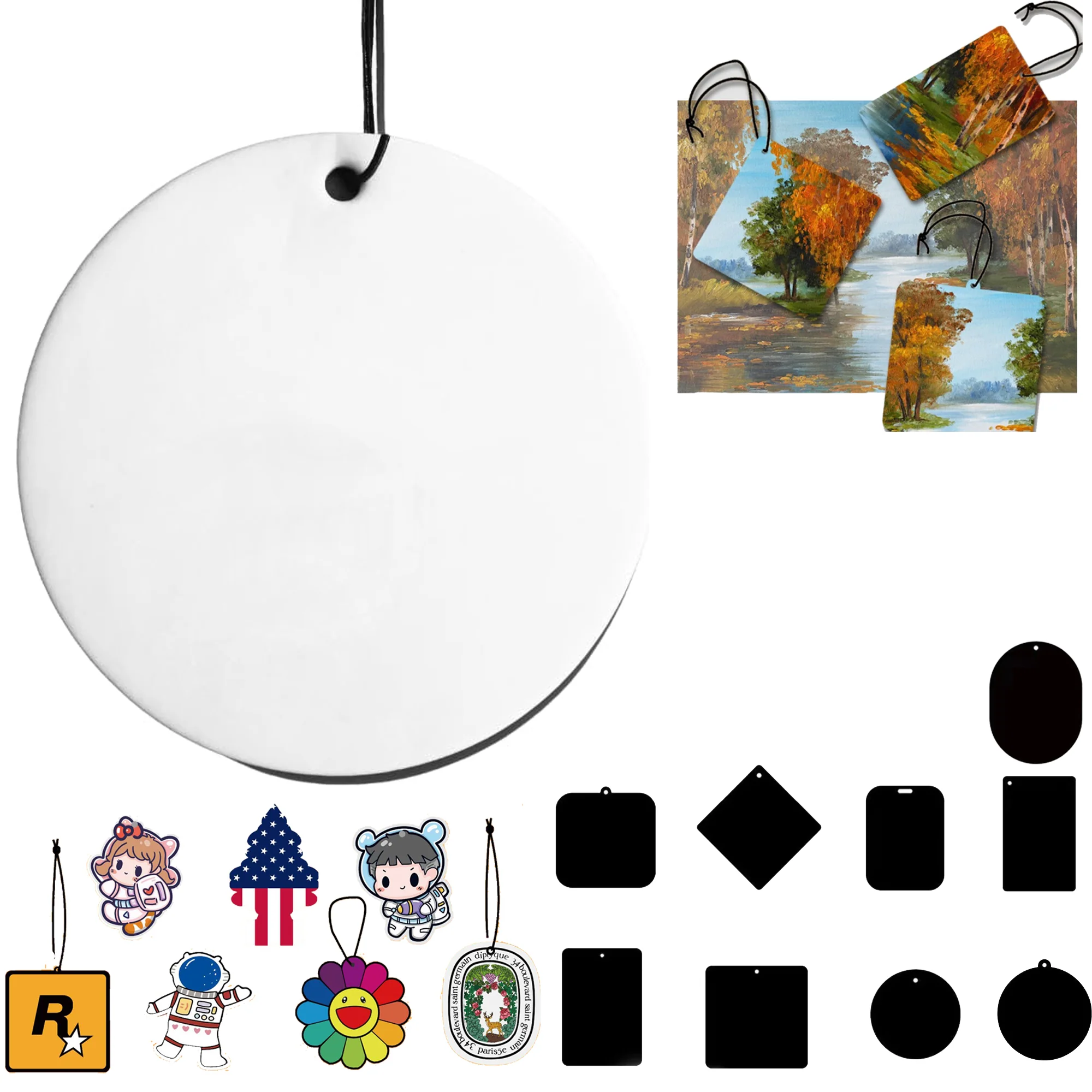 Custom Shape Paper Hanging Car Air Freshener