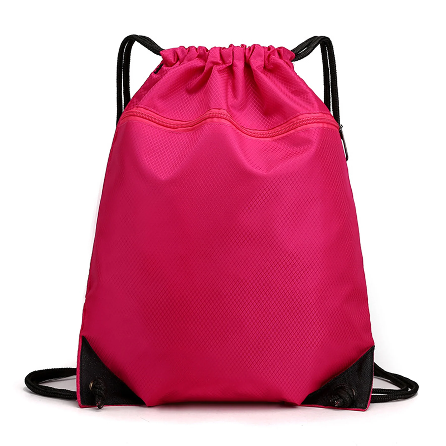 Waterproof Drawstring Backpack with Zipper Pocket