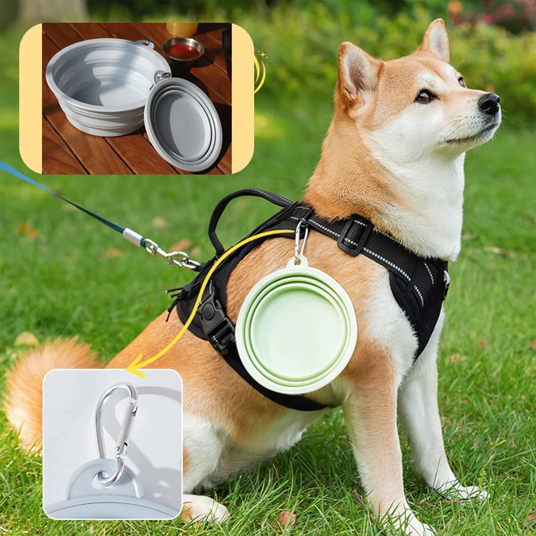 23 Oz Pet Collapsible Dog Bowls