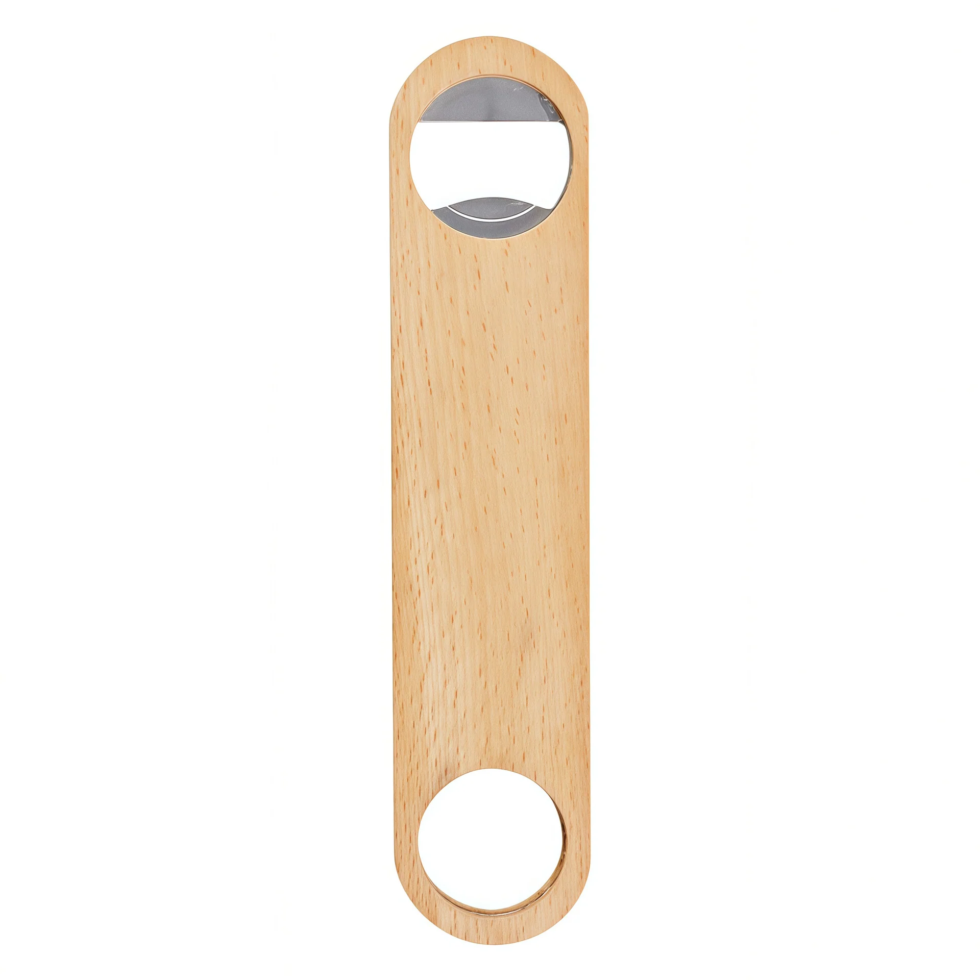 Wooden And Stainless Steel Dual-Head Bottle Opener