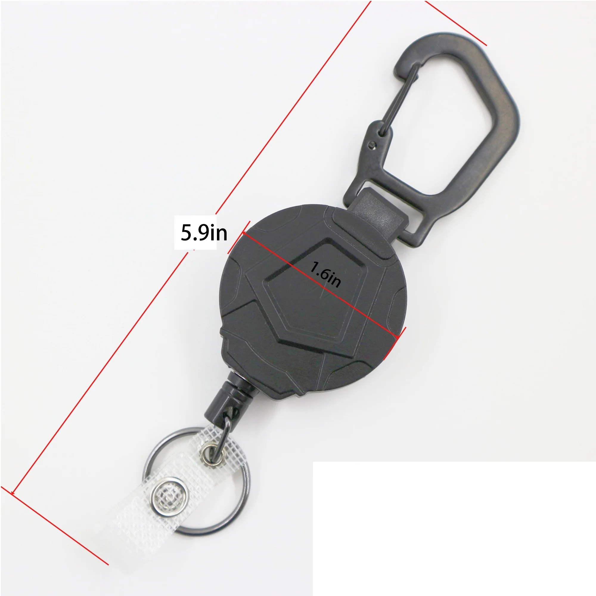 Round Heavy Duty Metal Badge Reel w/ Belt Clip