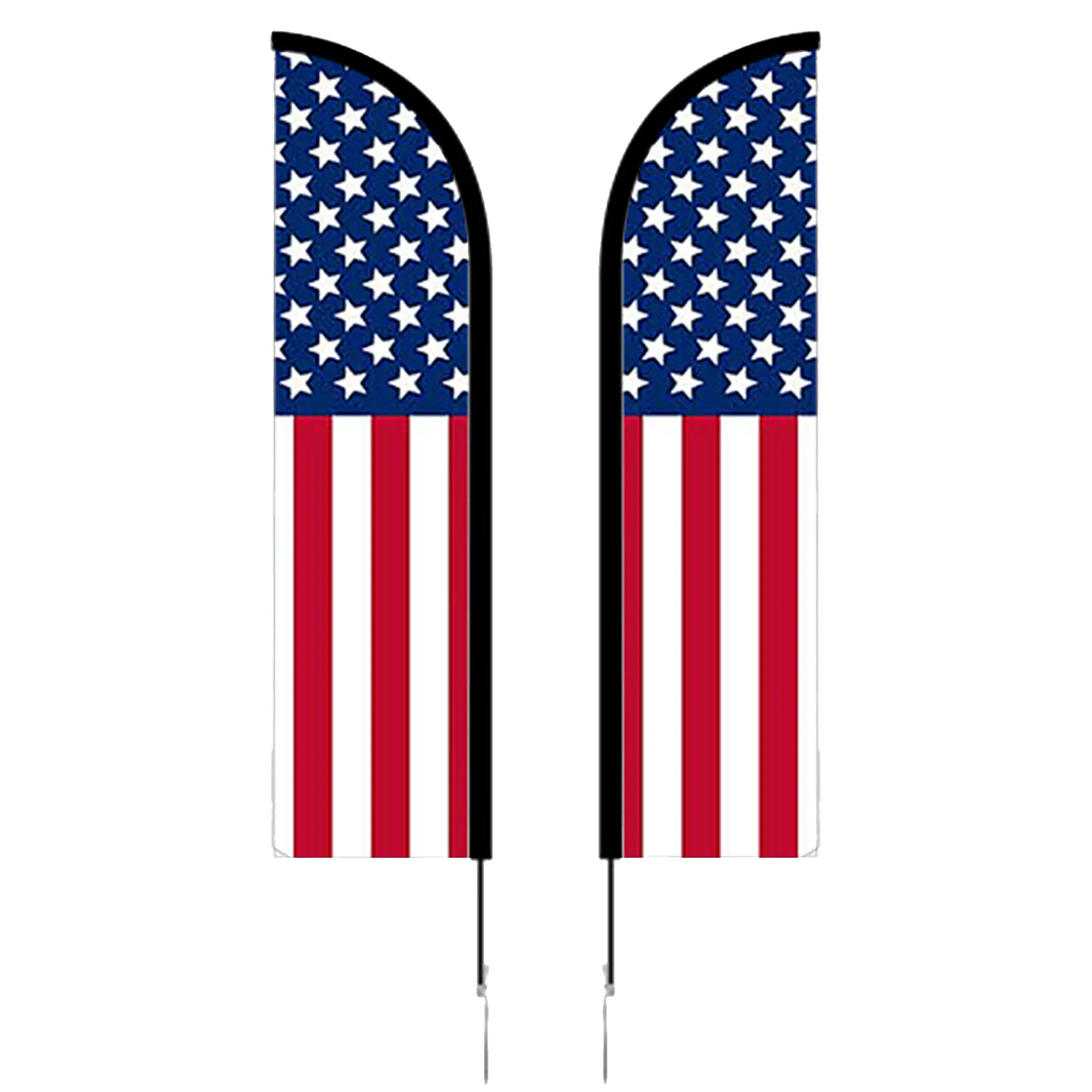 8' Double Sided Portable Half Drop Banner w/ Hardware Set