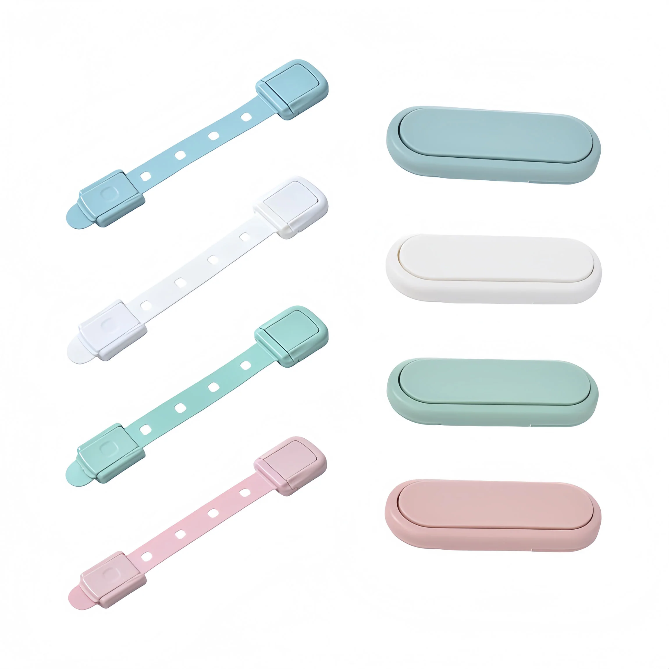 Closet Double Lock Kids Invisible Push Button Folio Lock