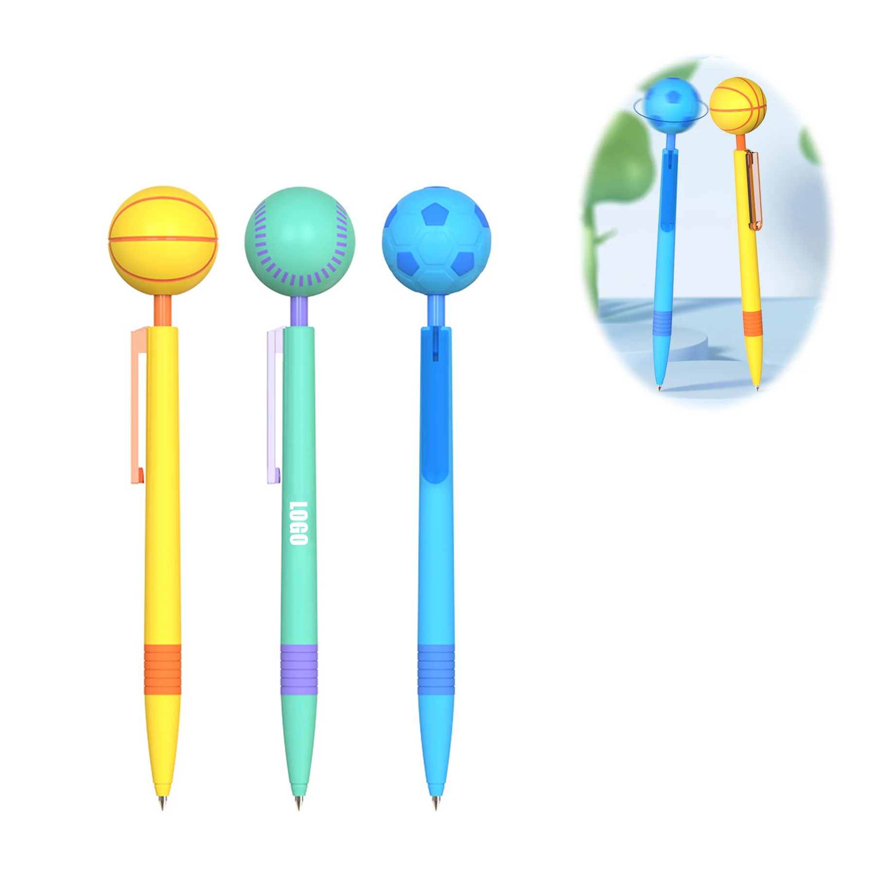 Ball Shaped Rotating Relieve Stress Ballpoint Pen