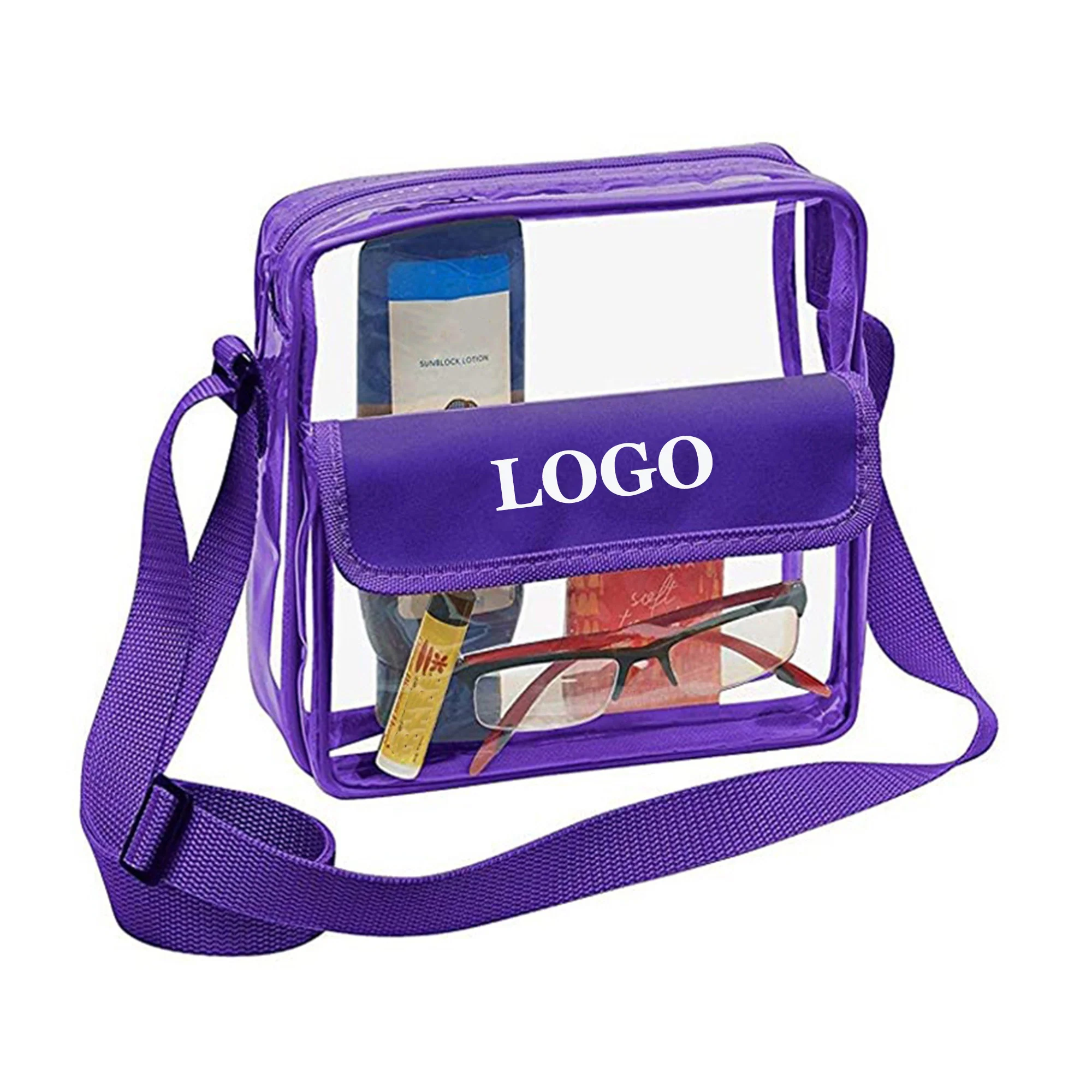 Colorful Clear Pvc Crossbody Bag