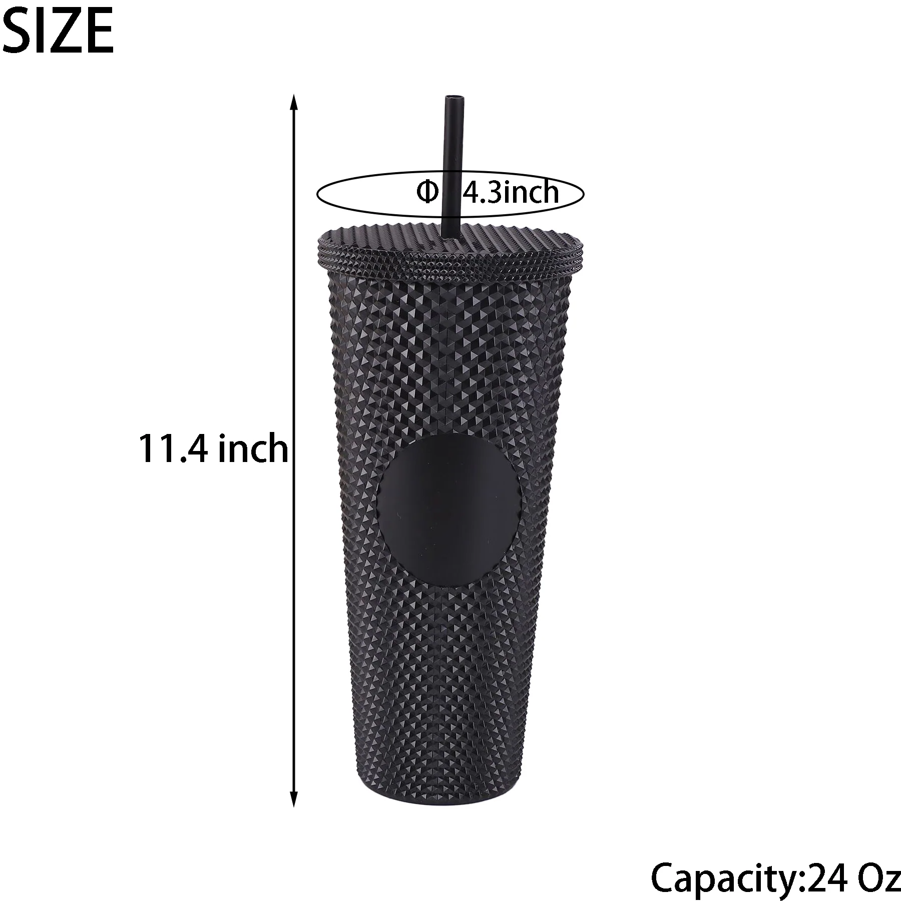 24Oz Studded Double Walled Cup