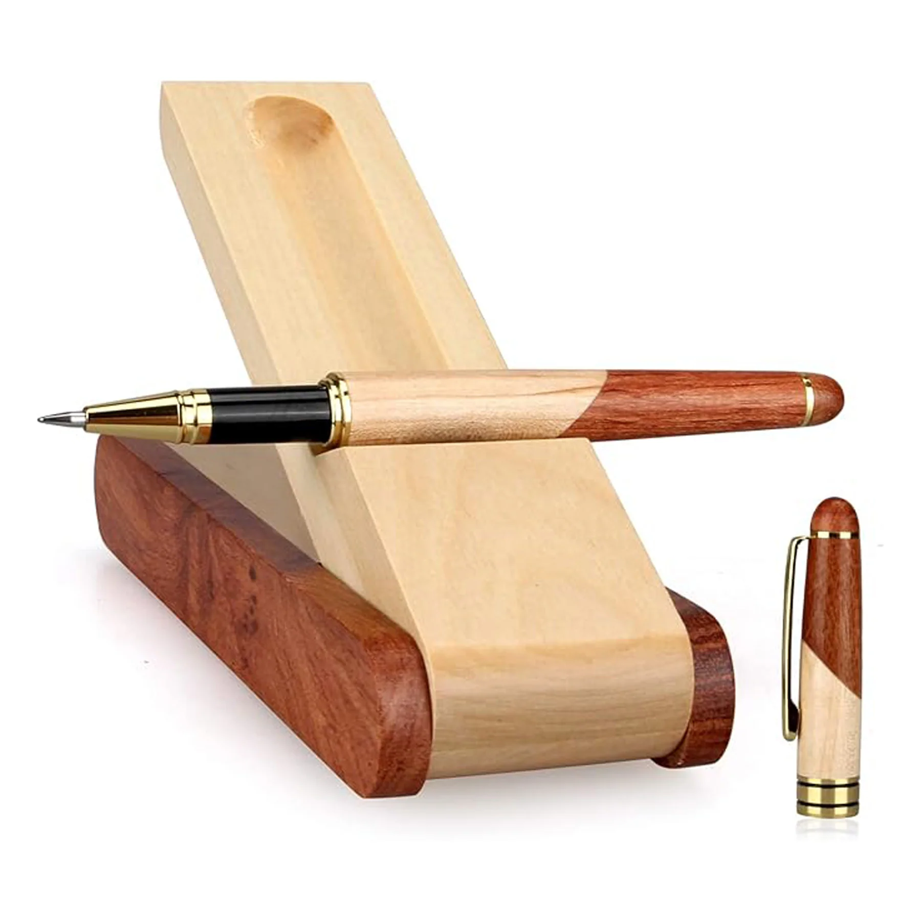 Luxury Wooden Ballpoint Pen Gift Set with Business Pen Case