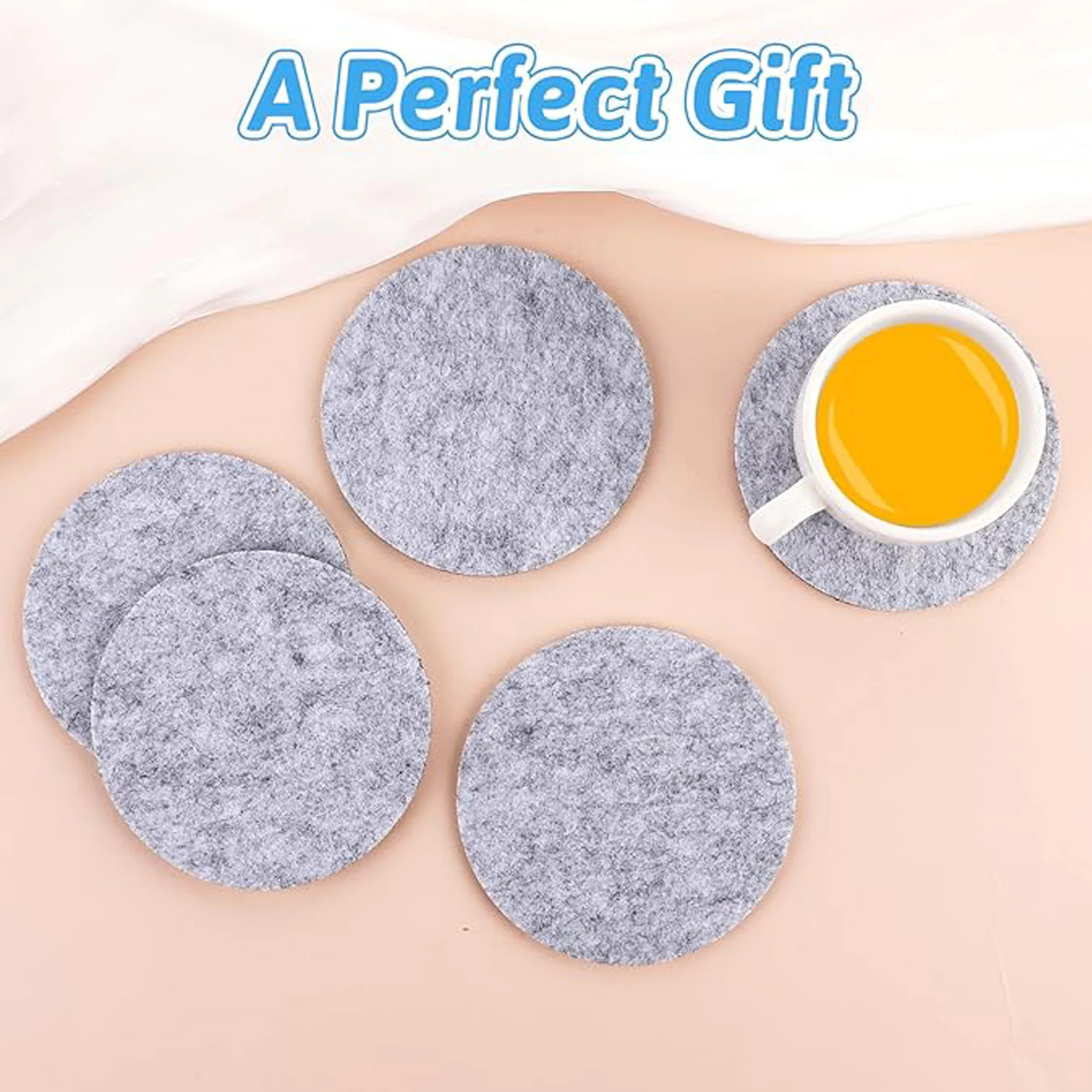 Round Absorbent Felt Cup Coaster
