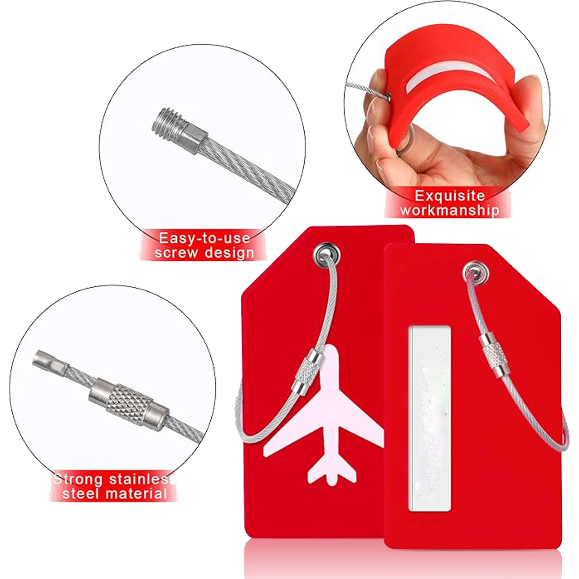Silicone Suitcase Tags Luggage Travel Labels Name Id Card