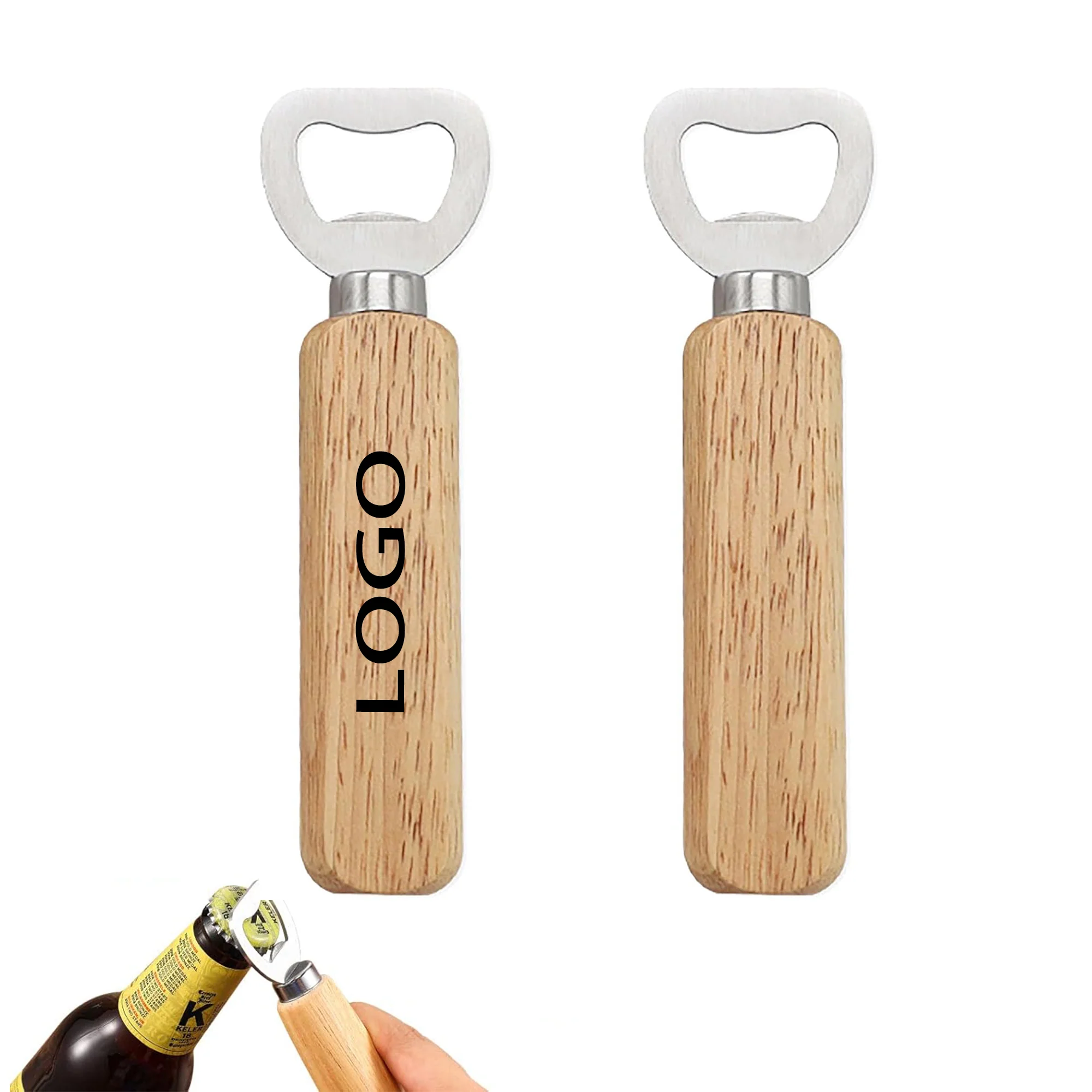 Wooden Handle Beer Bottle Opener