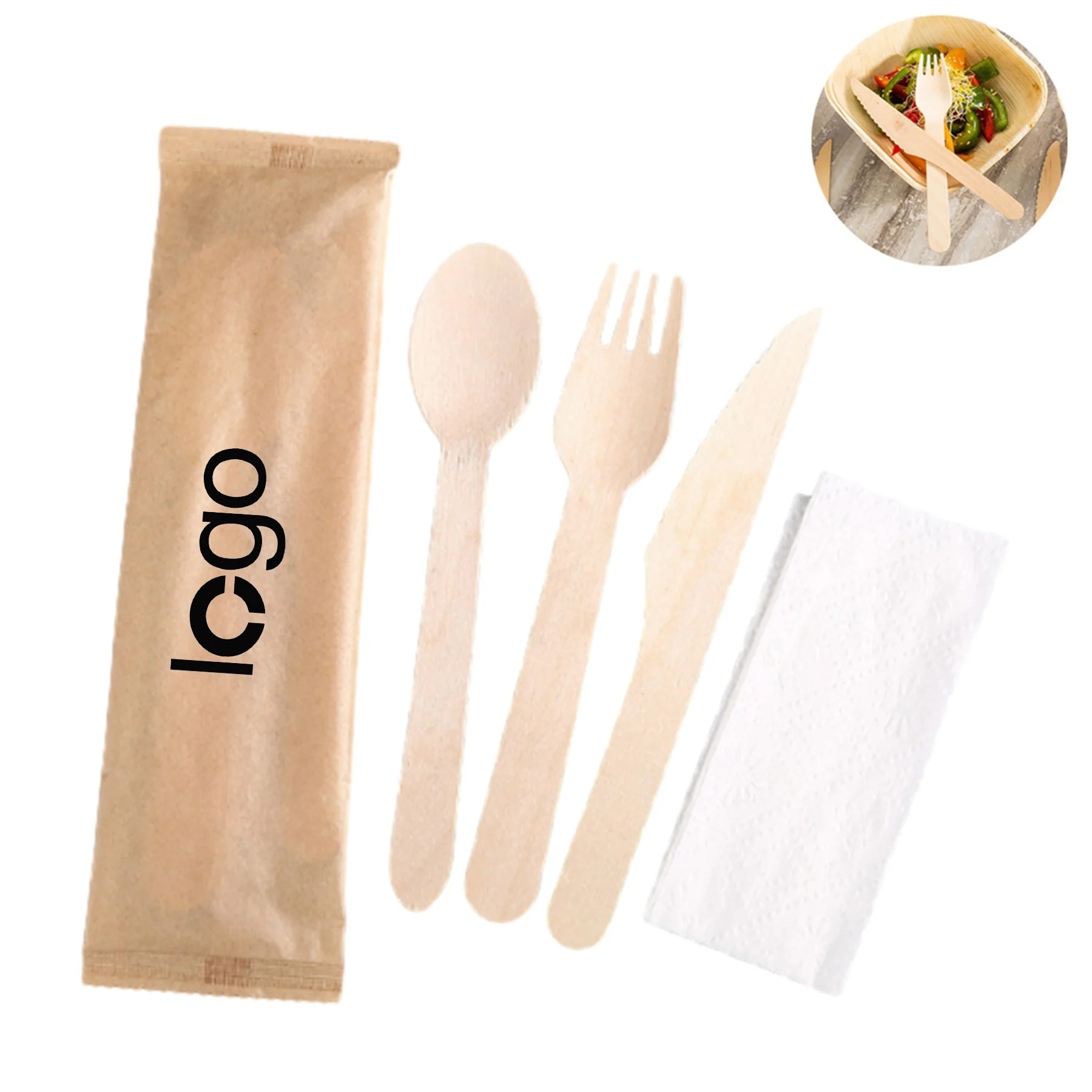 Disposable Biodegradable Wooden Cutlery Set