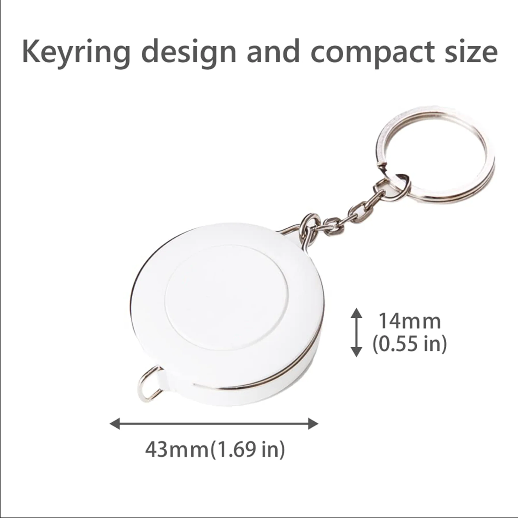 60 Inches Dual Size Measuring Tape Measure With Keychain