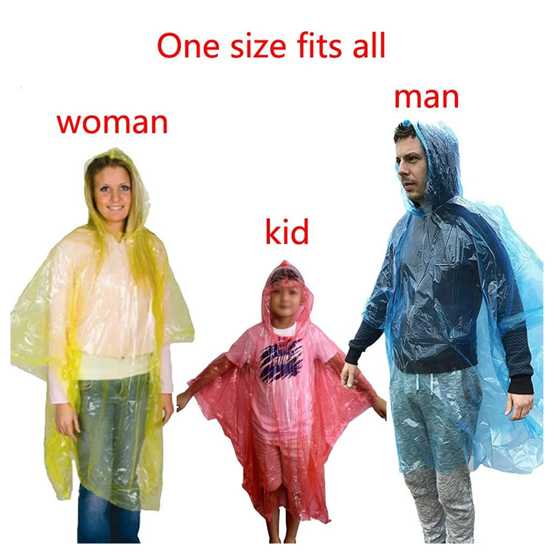 Portable Disposable Raincoat With Ball/Keychain