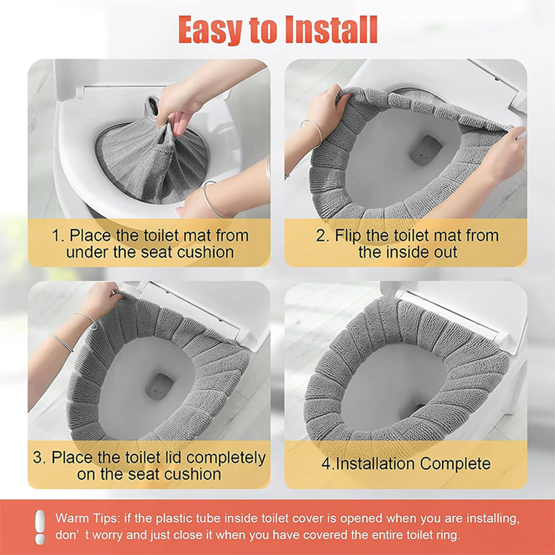 Soft Warmer Toilet Seat Cushion Cover